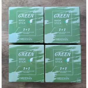 4 PACK Meidian Green Mask Stick Green Tea Oil Clean Face Blackheads Solid Mask